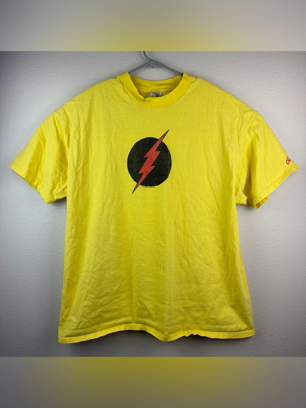 Vintage 1999 Flash Shirt Logo Short Sleeve Hanes Beefy T Yellow Men’s XXL